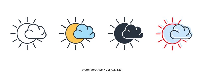 ilustración vectorial del icono de meteorología. plantilla de símbolo meteorológico para colección de diseño gráfico y web