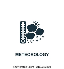 Meteorology icon. Monochrome simple Science icon for templates, web design and infographics