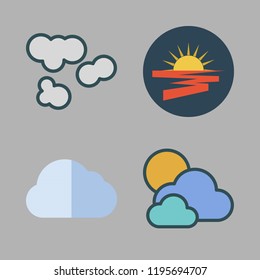 meteorology icon set. vector set about cloudy, sun and cloud icons set.
