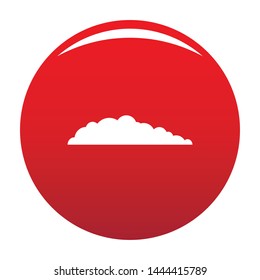 Meteorology icon. Simple illustration of meteorology vector icon for any design red