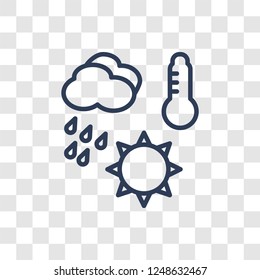 meteorology icon. Trendy linear meteorology logo concept on transparent background from Weather collection