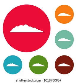 Meteorology icons circle set vector isolated on white background