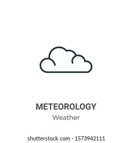 Meteorology outline vector icon. Thin line black meteorology icon, flat vector simple element illustration from editable weather concept isolated on white background