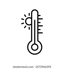 Meteorology thermometer measuring icon simple vector symbol