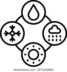 Meteorology vector icon. Can be used for printing, mobile and web applications.