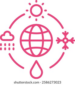 Meteorology vector icon. Can be used for printing, mobile and web applications.