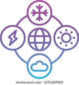 Meteorology vector icon. Can be used for printing, mobile and web applications.