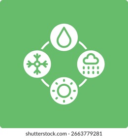 Icono de Vector de meteorología. Se puede utilizar para aplicaciones de impresión, móviles y de Web.