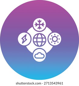 Meteorology vector icon. Can be used for printing, mobile and web applications.