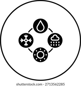 Icono de Vector de meteorología. Se puede utilizar para aplicaciones de impresión, móviles y de Web.