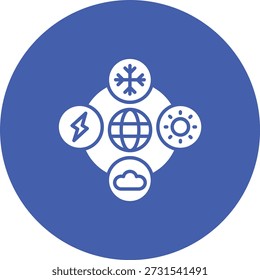 Icono de Vector de meteorología. Se puede utilizar para aplicaciones de impresión, móviles y de Web.