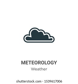 Meteorology vector icon on white background. Flat vector meteorology icon symbol sign from modern weather collection for mobile concept and web apps design.