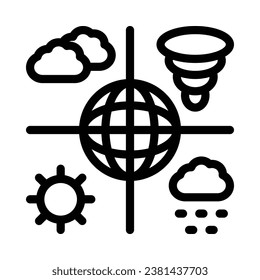 Meteorology vector icon on white background