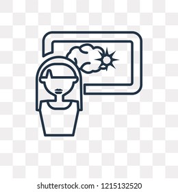 Meteorology vector outline icon isolated on transparent background, high quality linear Meteorology transparency concept can be used web and mobile