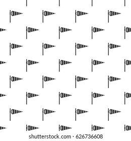 Meteorology windsock inflated by wind pattern seamless in simple style vector illustration