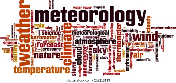 Meteorology word cloud concept. Vector illustration