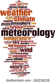 Meteorology word cloud concept. Vector illustration