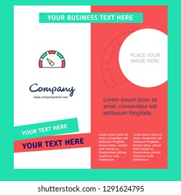 Meter Company Brochure Template. Vector Busienss Template