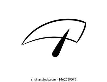 Meter dashboard doodle hand drawing vector