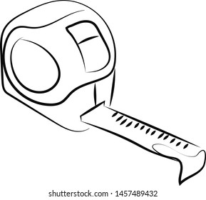 Meter drawing, illustration, vector on white background.