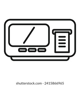 Meter fare control icon outline vector. Trip auto delivery. Public speed