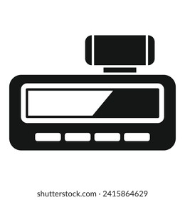 Meter fare control icon simple vector. Trip auto delivery. Public speed