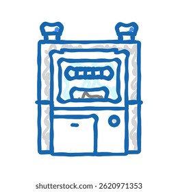 meter gas service doodle icon sketch vector. meter gas service sign. isolated symbol illustration