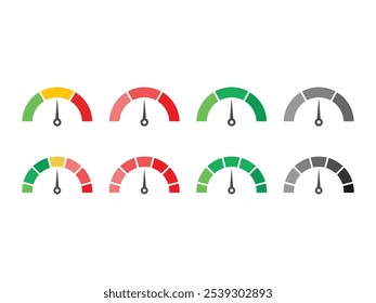 Diseño de medidor, Vector indicador de anillo de riesgo sobre fondo transparente