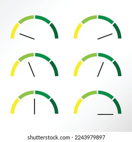 Meter gauge element in a flat design.