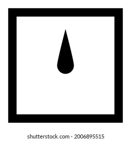 meter gauge square black icon vector