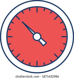 Meter or gauge. Vector Icon 