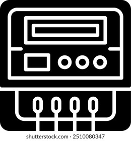 Meter Glyph Vector Icon Design