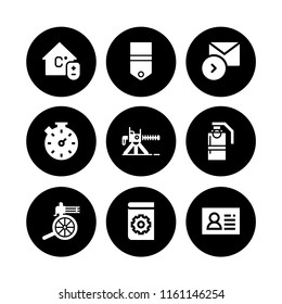 meter icon. 9 meter set with stopwatch, miscellaneous and celsius vector icons for web and mobile app
