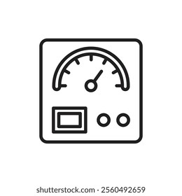 Meter icon Black and white logo