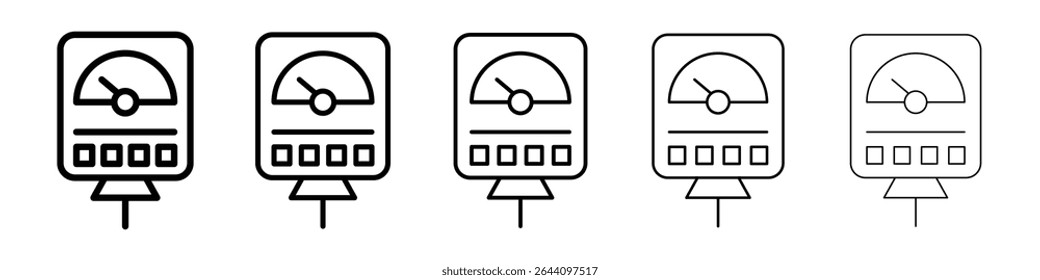 Concepto del icono del metro. Diseño gráfico, logotipo, Web, UI.