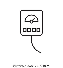 Meter icon Flat simple outline