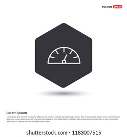meter icon Hexa White Background icon template - Free vector icon