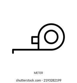 icono de contador. Diseño De Estilo De Arte De Línea Aislado En Fondo Blanco