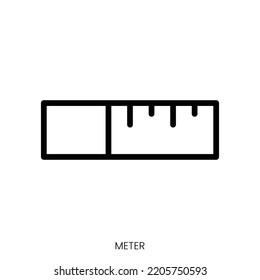 icono de contador. Diseño De Estilo De Arte De Línea Aislado En Fondo Blanco