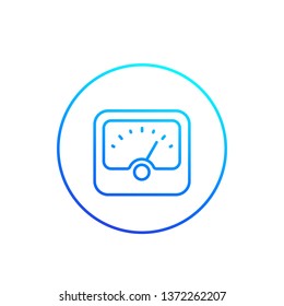 meter icon, line vector