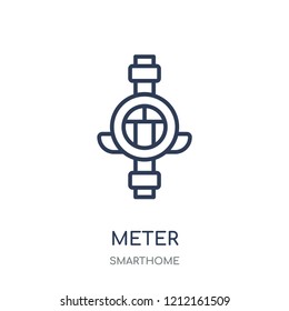 Meter icon. Meter linear symbol design from Smarthome collection. Simple outline element vector illustration on white background.