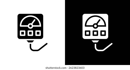 Ícone de medidor para design de interface do usuário do aplicativo móvel da Web de logotipo.