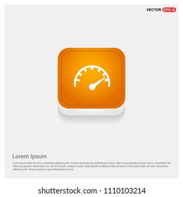 meter icon Orange Abstract Web Button - Free vector icon