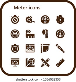 Meter Icon Set 16 Filled Meter Stock Vector (Royalty Free) 1356082358 ...
