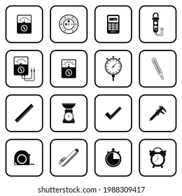 meter icon set vector sign symbol