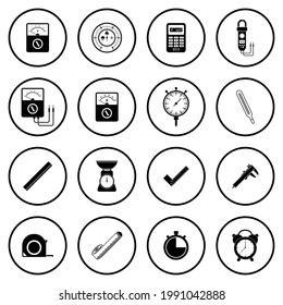 símbolo de símbolo vectorial del conjunto de iconos del medidor