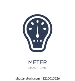Meter icon. Trendy flat vector Meter icon on white background from smart home collection, vector illustration can be use for web and mobile, eps10