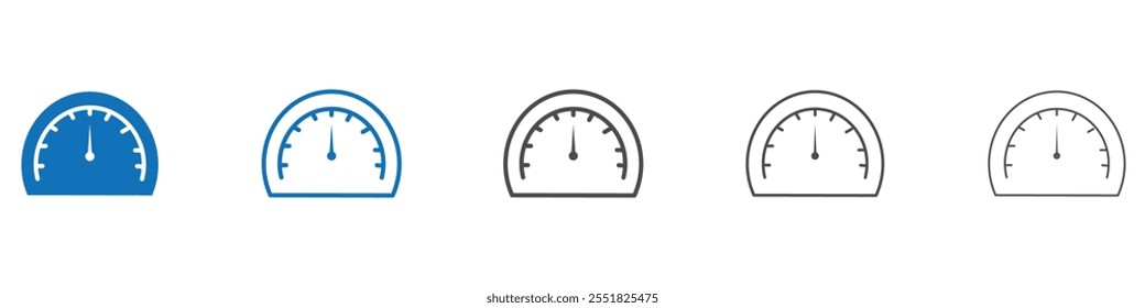 Icono de medidor Vector conjunto colección para el Web