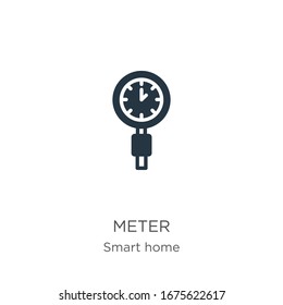 Meter icon vector. Trendy flat meter icon from smart house collection isolated on white background. Vector illustration can be used for web and mobile graphic design, logo, eps10
