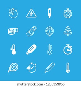 meter icons set with chronometer, timer or chronometer and analogic stopwatch vector set